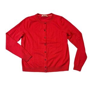 Boden womens S Small pink solid cotton blend button up soft sweater EUC